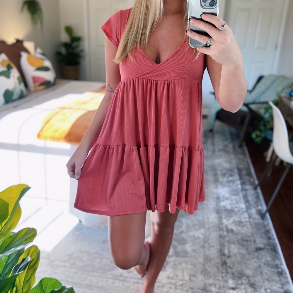 Rosy Pink Babydoll Dress